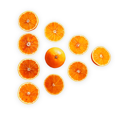 imagem com algumas laranjas